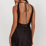 Cassiopeia Open Back Mini Dress Black
