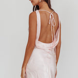 Cassiopeia Open Back Mini Dress Blush