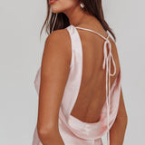 Cassiopeia Open Back Mini Dress Blush