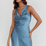 Cassiopeia Open Back Mini Dress Ocean