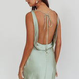 Cassiopeia Open Back Mini Dress Sage