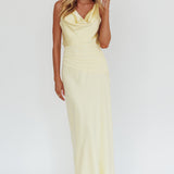 Isabella Open Cowl Back Maxi Dress Butter