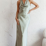 Cassiopeia Open Back Maxi Dress Pistachio