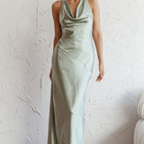 Cassiopeia Open Back Maxi Dress Pistachio