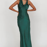 Cassiopeia Open Back Maxi Dress Forest Green