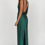 Cassiopeia Open Back Maxi Dress Forest Green
