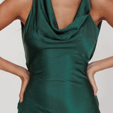 Cassiopeia Open Back Maxi Dress Forest Green