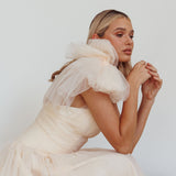 Let's Elope Bow Shoulder Midi Dress Butter