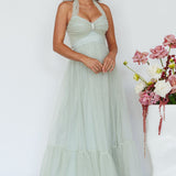 Alegria Tulle Maxi Dress Pistachio