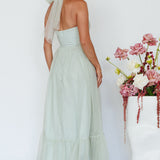 Alegria Tulle Maxi Dress Pistachio