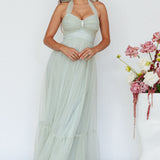 Alegria Tulle Maxi Dress Pistachio