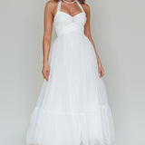 Alegria Tulle Maxi Dress White
