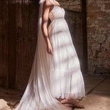 Alegria Tulle Maxi Dress White