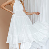 South Haven Halter Midi Dress White