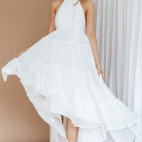 South Haven Halter Midi Dress White