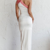 Sweetest Thing One-Shoulder Bow Maxi Dress White