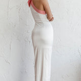 Sweetest Thing One-Shoulder Bow Maxi Dress White