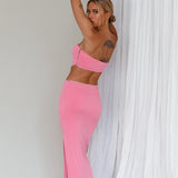 Bridget Cut-Out Midi Dress Barbie Pink