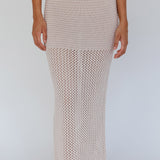 Bayside Crochet Maxi Skirt Oat