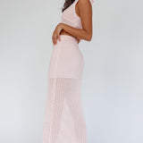 Bayside Crochet Maxi Skirt Pink