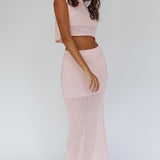 Bayside Crochet Maxi Skirt Pink