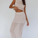Bayside Sleeveless Crochet Top Oat