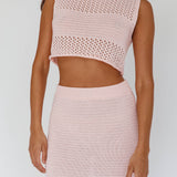 Bayside Sleeveless Crochet Top Pink