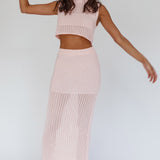 Bayside Sleeveless Crochet Top Pink