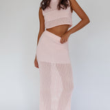 Bayside Sleeveless Crochet Top Pink