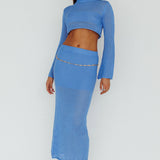 Bayside Crochet Midi Skirt Ocean