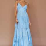 Main Attraction Cami Strap Maxi Dress Blue