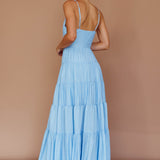 Main Attraction Cami Strap Maxi Dress Blue