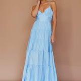 Main Attraction Cami Strap Maxi Dress Blue