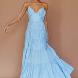 Main Attraction Cami Strap Maxi Dress Blue