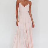Main Attraction Cami Strap Maxi Dress Blush