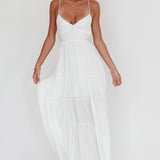 Main Attraction Cami Strap Maxi Dress White