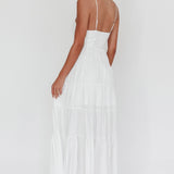 Main Attraction Cami Strap Maxi Dress White