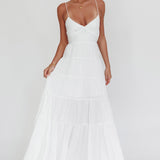 Main Attraction Cami Strap Maxi Dress White