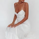 Main Attraction Cami Strap Maxi Dress White