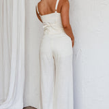 Play It Cool Wide Leg Pants Natural