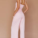 Play It Cool Wide Leg Pants Pink