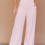 Play It Cool Wide Leg Pants Pink