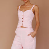Play It Cool Wide Leg Pants Pink