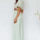 Getaway Cut-Out Waist Midi Dress Pistachio