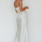 Lane Cove Cami Strap Maxi Dress Print Matcha