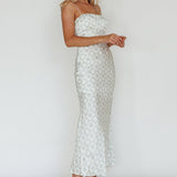 Lane Cove Cami Strap Maxi Dress Print Matcha