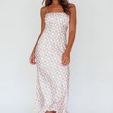 Lane Cove Cami Strap Maxi Dress Print Mocha