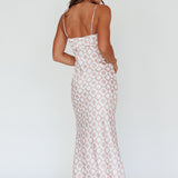 Lane Cove Cami Strap Maxi Dress Print Mocha