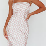 Lane Cove Cami Strap Maxi Dress Print Mocha