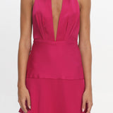 Tanya Halterneck Mini Dress Hot Pink